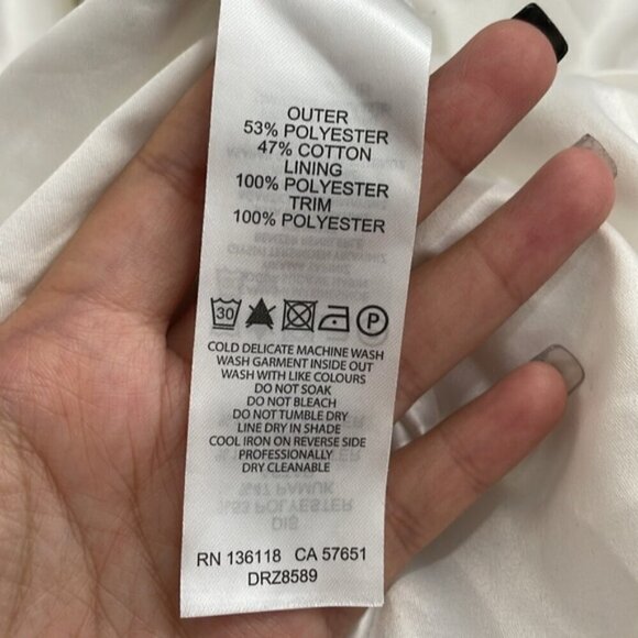 Forever New White Lace Embroidery Midi Dress Sleeveless size 4 - Picture 9 of 9